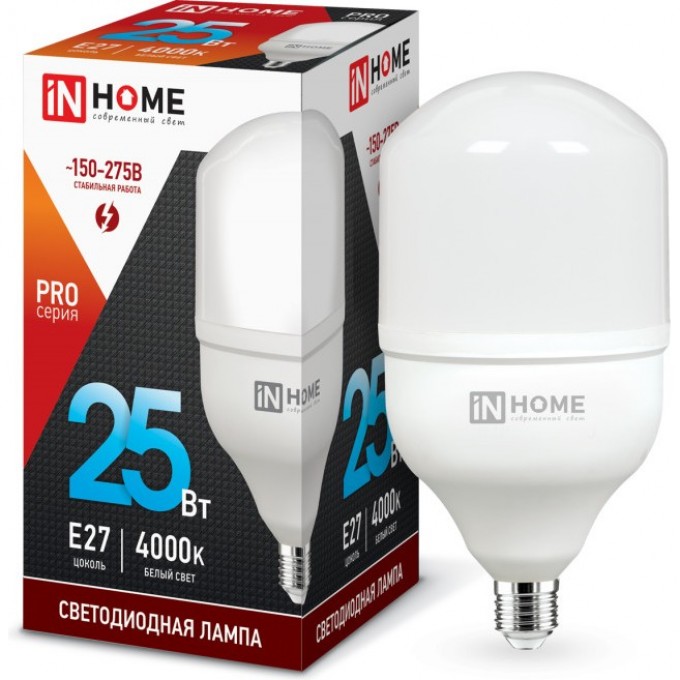 Лампа светодиодная IN HOME LED-HP-PRO 25Вт 230В E27 4000К 2380Лм 4690612031057