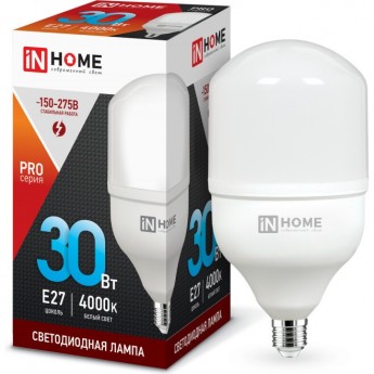 Лампа светодиодная IN HOME LED-HP-PRO 30Вт 230В Е27 4000К 2850Лм