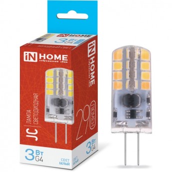 Лампа светодиодная IN HOME LED-JC 3Вт 12В G4 6500К 290Лм