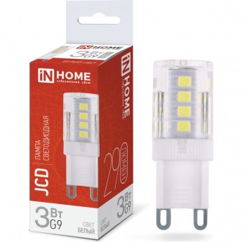 Лампа светодиодная IN HOME LED-JCD 3Вт 230В G9 4000К 290Лм