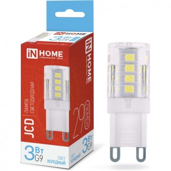 Лампа светодиодная IN HOME LED-JCD 3Вт 230В G9 6500К 290Лм