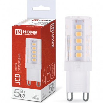 Лампа светодиодная IN HOME LED-JCD 5Вт 230В G9 4000К 480Лм
