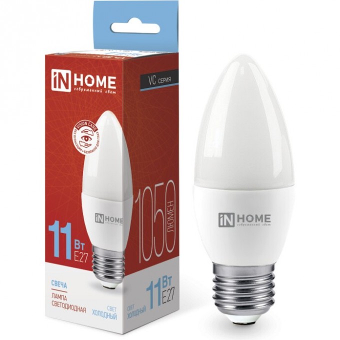 Лампа светодиодная IN HOME LED-СВЕЧА-VC 14Вт E14 4000K 1330Лм 4690612047768
