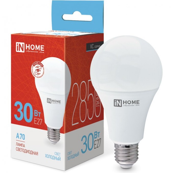 Лампа светодиодная LED-A70-VC 30Вт 230В Е27 6500К 2850Лм IN HOME 4690612024165