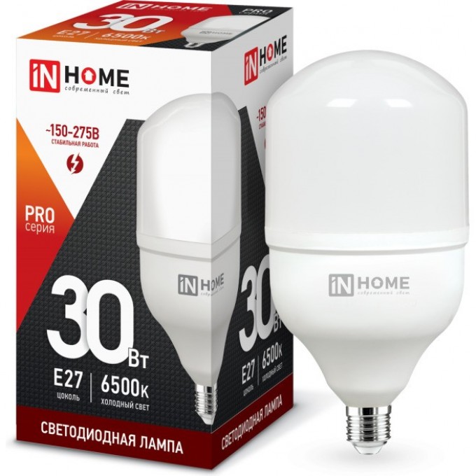 Лампа светодиодная LED-HP-PRO 30Вт 230В Е27 6500К 2850Лм IN HOME 4690612031088