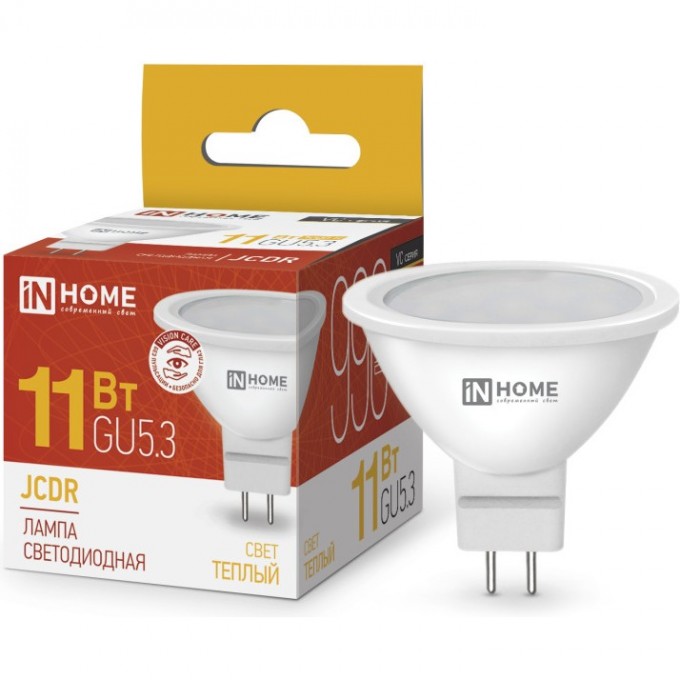 Лампа светодиодная LED-JCDR-VC 11Вт 230В GU5.3 3000К 990Лм IN HOME 4690612020341