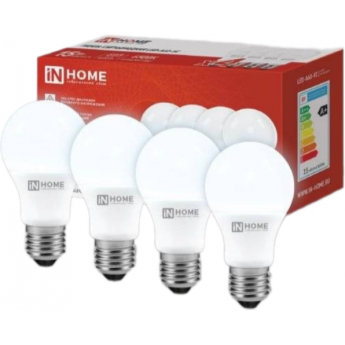 Лампа светодиодная IN HOME LED-A60-VC 4PACK 15Вт 230В Е27 6500К 1430Лм