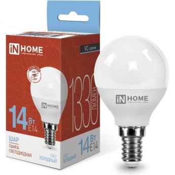 Лампа светодиодная IN HOME LED-ШАР-VC 14Вт 230В E14 6500K 1330Лм