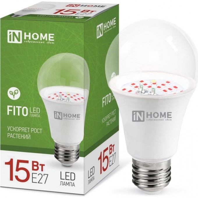 Лампа светодиодная LED-A60-FITO 15Вт 230В Е27 IN HOME 4690612036502